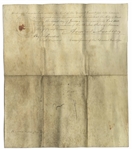 Andrew Jackson Land Grant Signed as President, Awarding Land to a Military Veteran